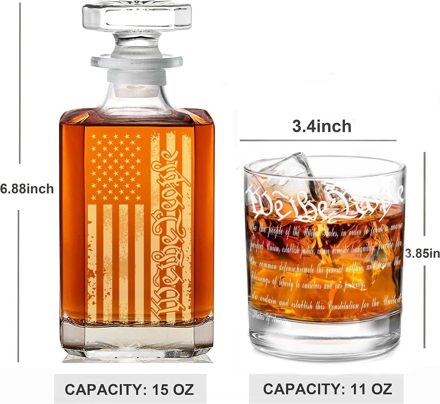 YJGS Patriotic set suitable for formal entertaining and casual toasts.