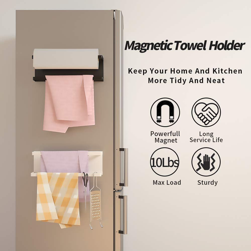 YJSMO magnetic towel holder attached to a door for drill-free setup.