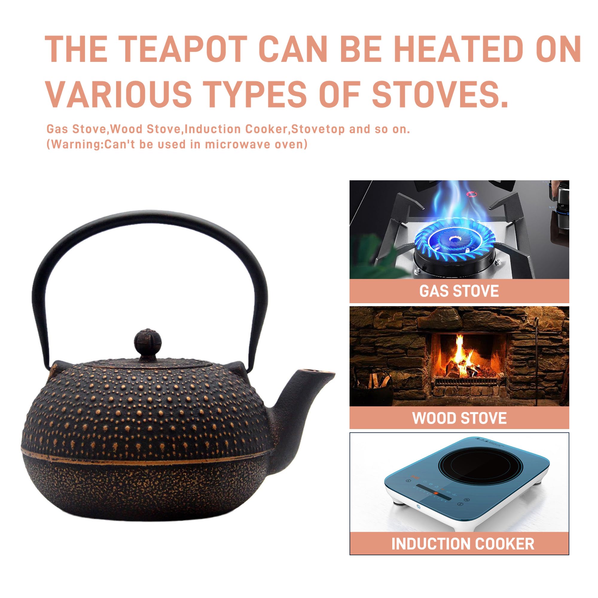 YJX teapot showing the stainless steel infuser for loose leaf blends.
