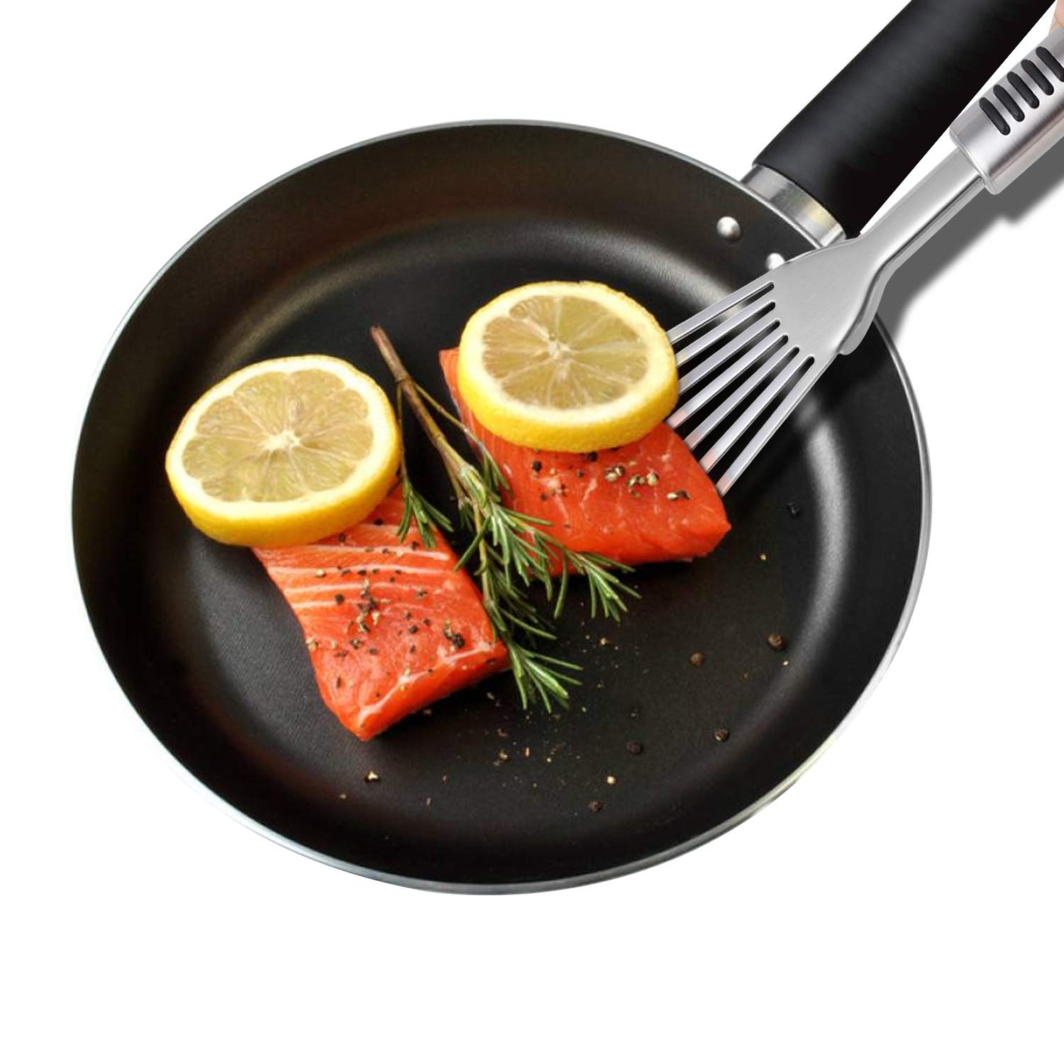 YK GDYORKITCHEN non-slip handle grip improves control during cooking.