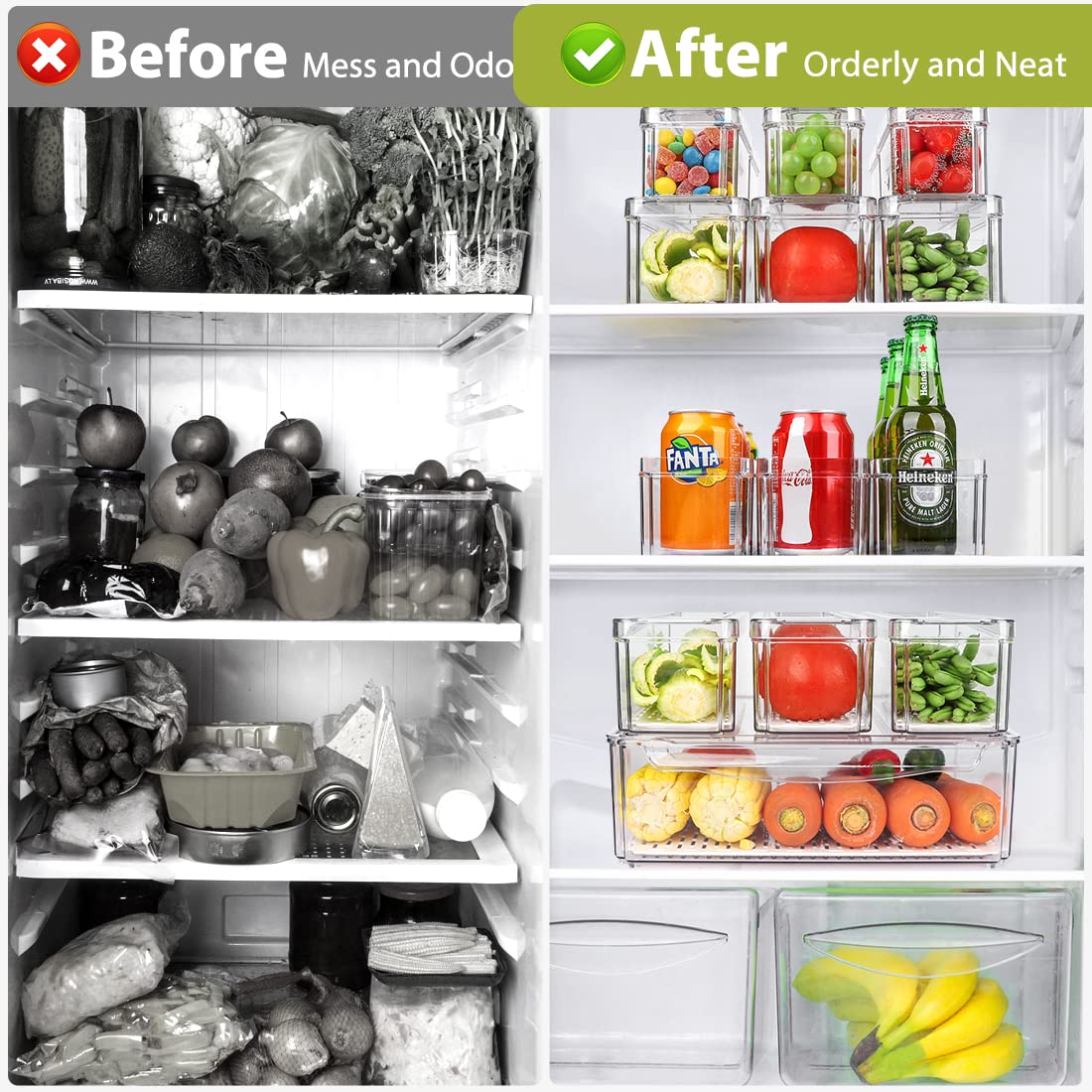 YKIOKE BPA-free clear bin offers visibility and durable kitchen storage