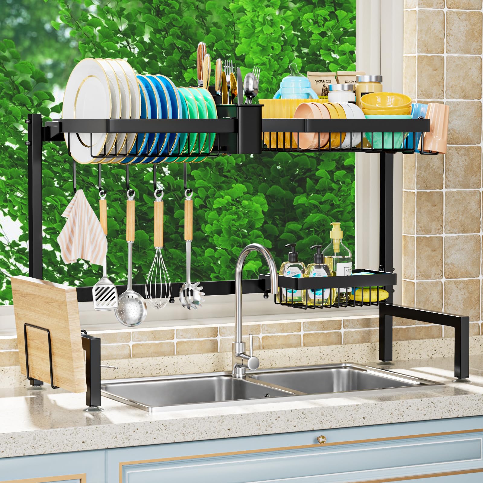 YKLSLH fits most sinks and tall faucets while draining water effectively.