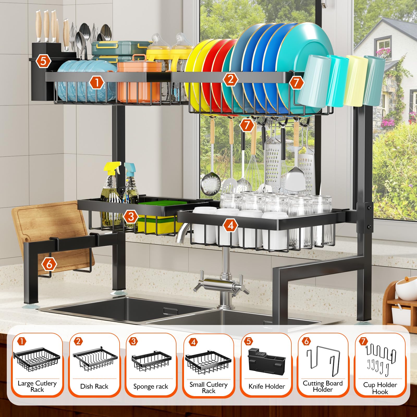 YKLSLH H-shaped design provides stable, easy-to-clean setup