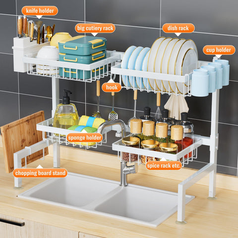 YKLSLH over sink drying rack easy installation with clear hardware and instructions.