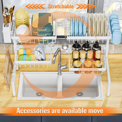 YKLSLH over sink drying rack sponge and cup racks keep sponges dry.