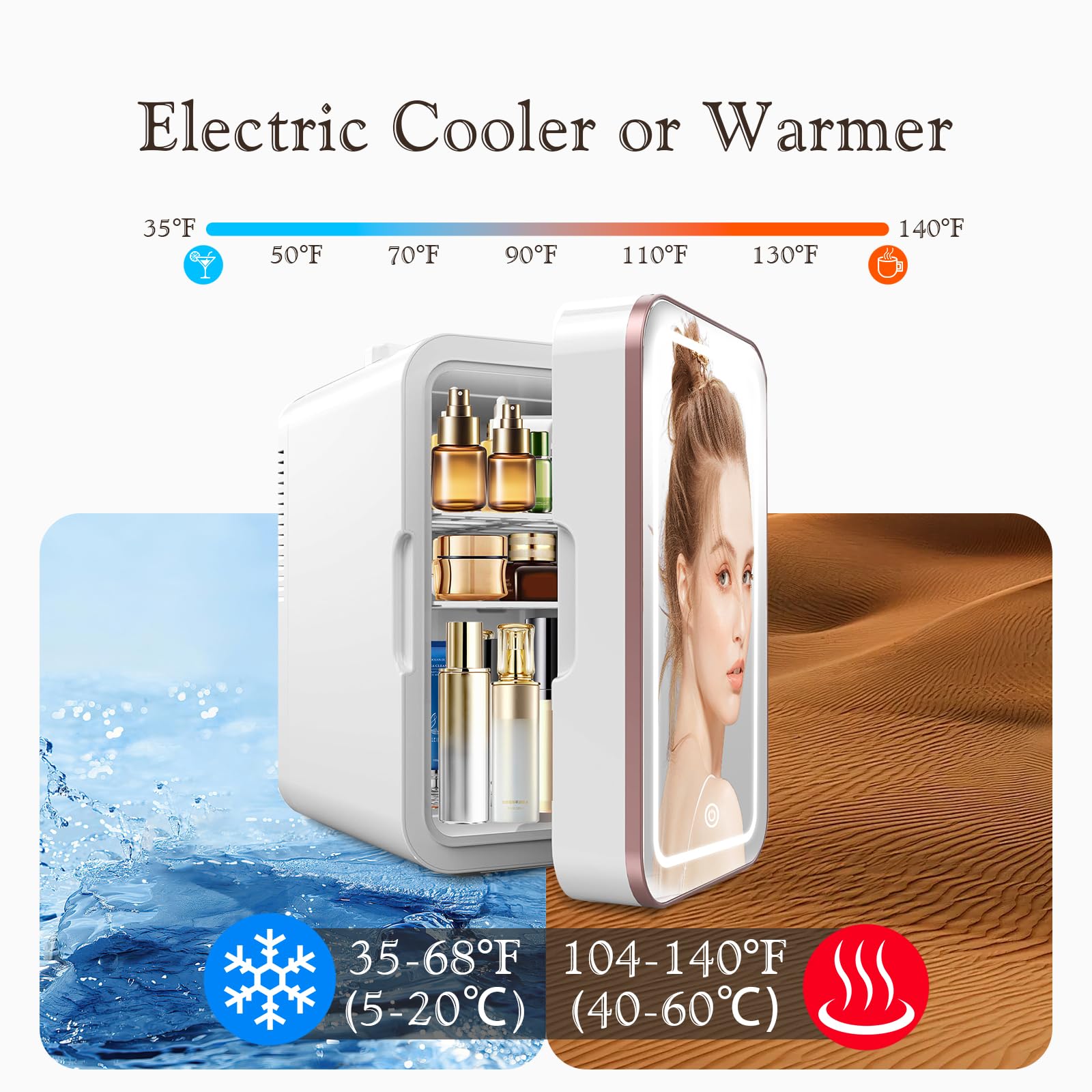YLFU dual cooling and warming mode preserves products across temperature ranges.