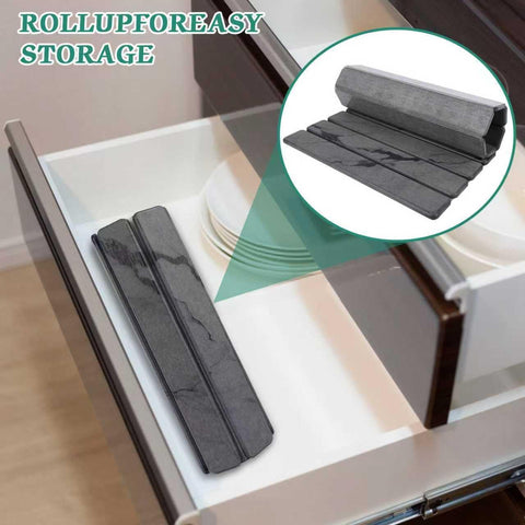 YLjindoia 24x15-inch mat supports large dish sets for efficient drying.