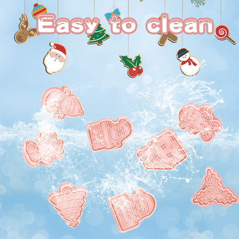 YLOLUL Christmas tree embossing cutter shapes joyful holiday cookies