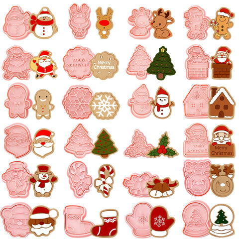 YLOLUL Christmas cookie stamps Santa Claus shape for festive cookies and gift ideas