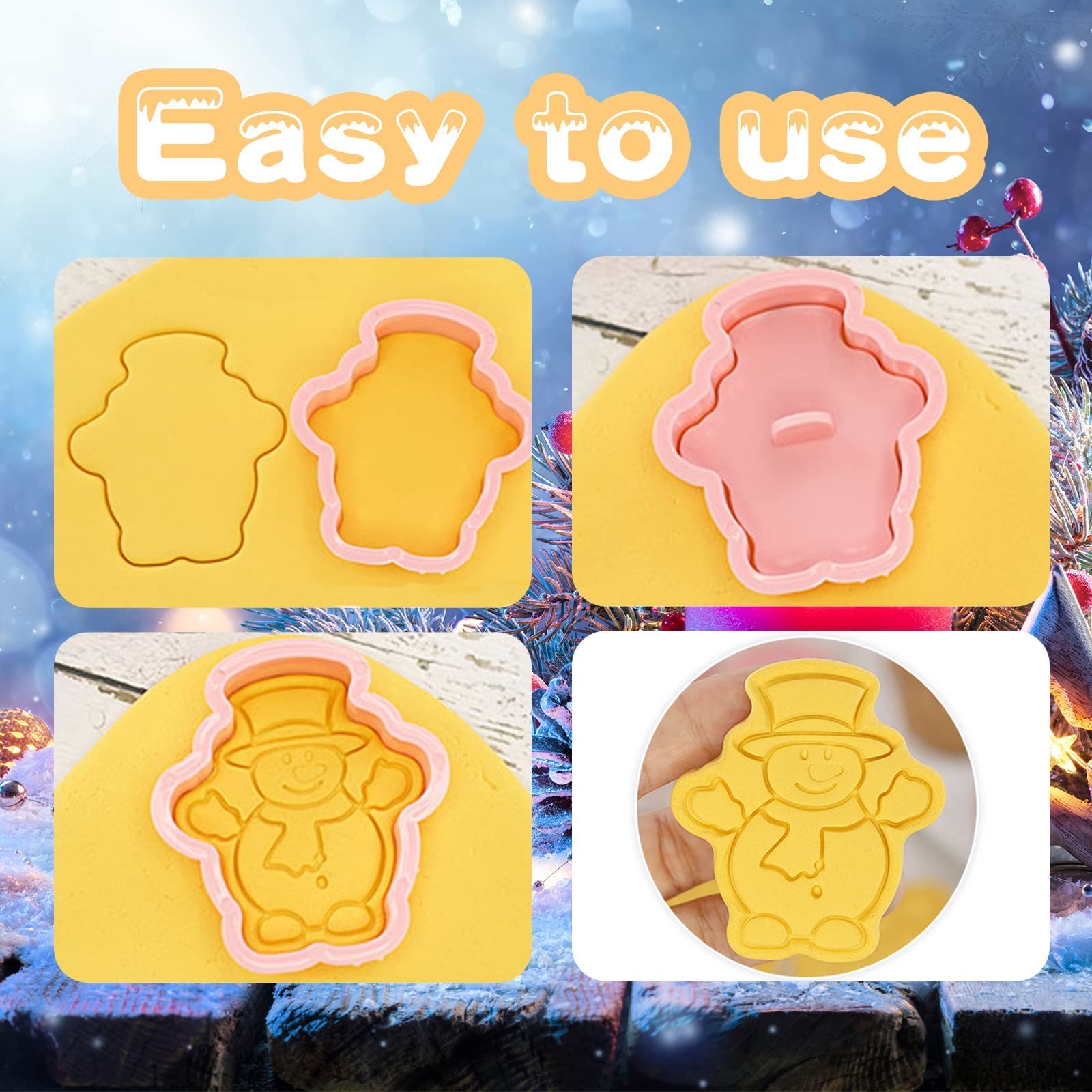 YLOLUL Snowman stamp adds charming winter cookies and treats