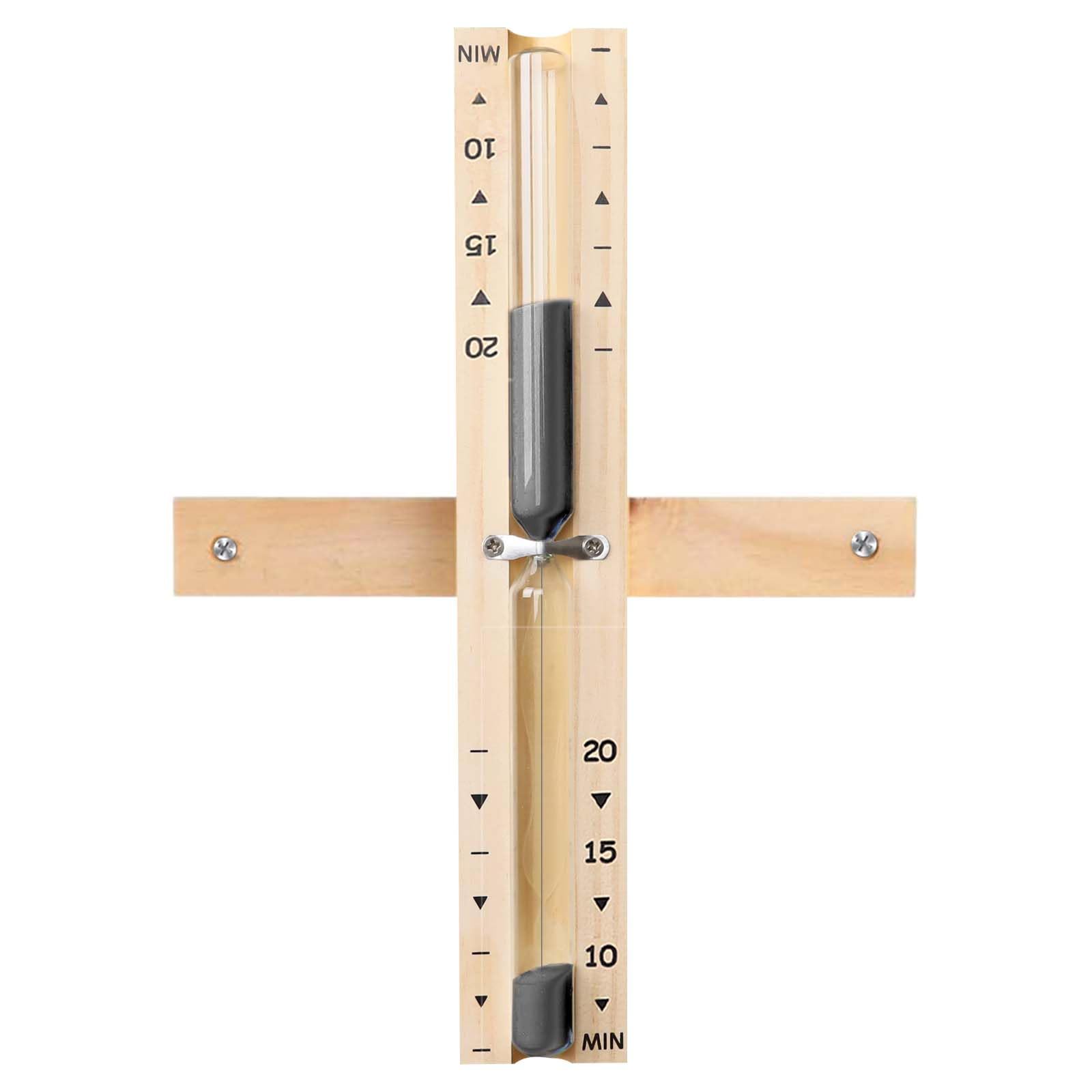 YLTIMER 20-minute sauna hourglass mounted on wall for precise sessions.
