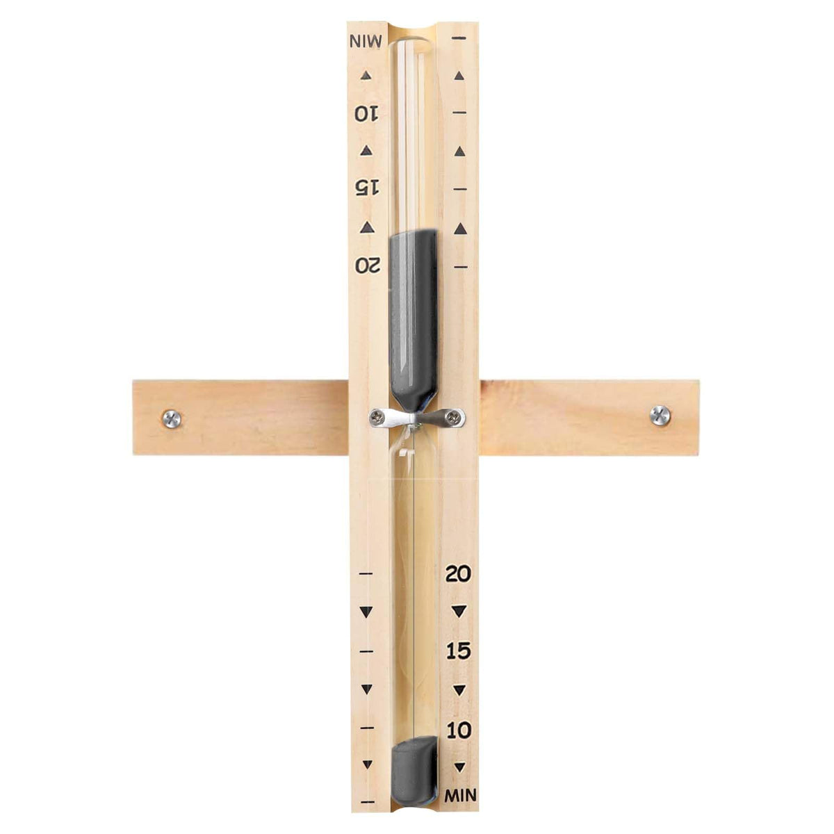 YLTIMER 20-minute sauna hourglass mounted on wall for precise sessions.
