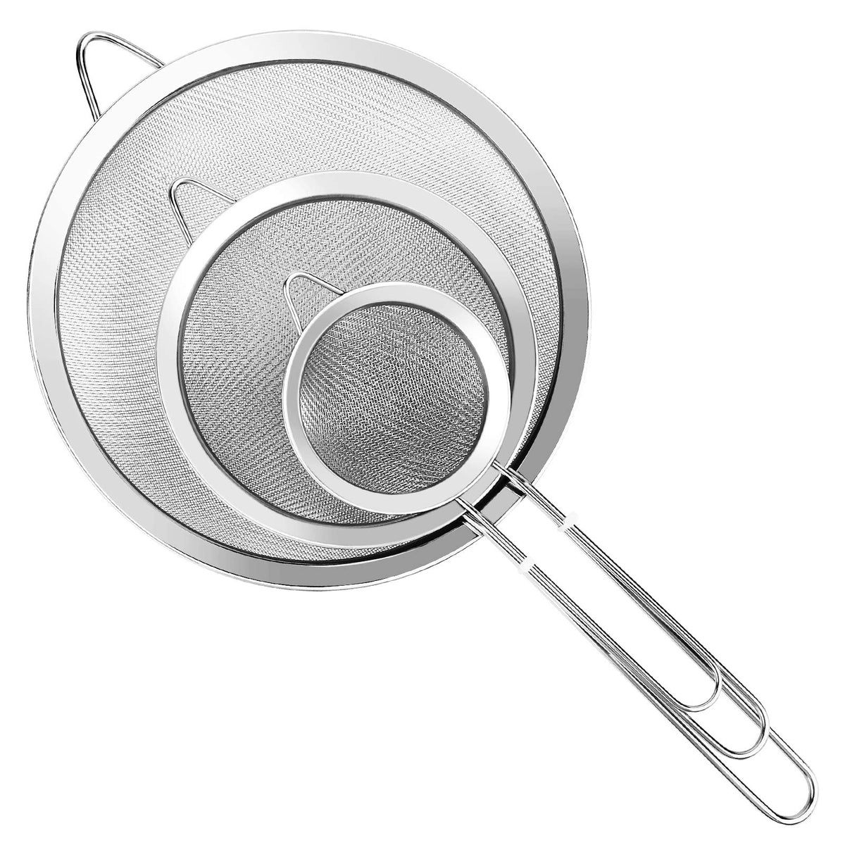 YLYL large fine mesh strainer with handle for efficient sifting and draining