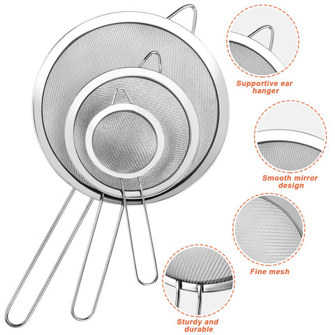 YLYL small fine mesh strainer with handle perfect for herbs and tea