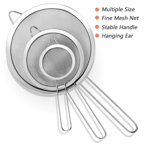 YLYL strainer set ready for storage with hanging-friendly design