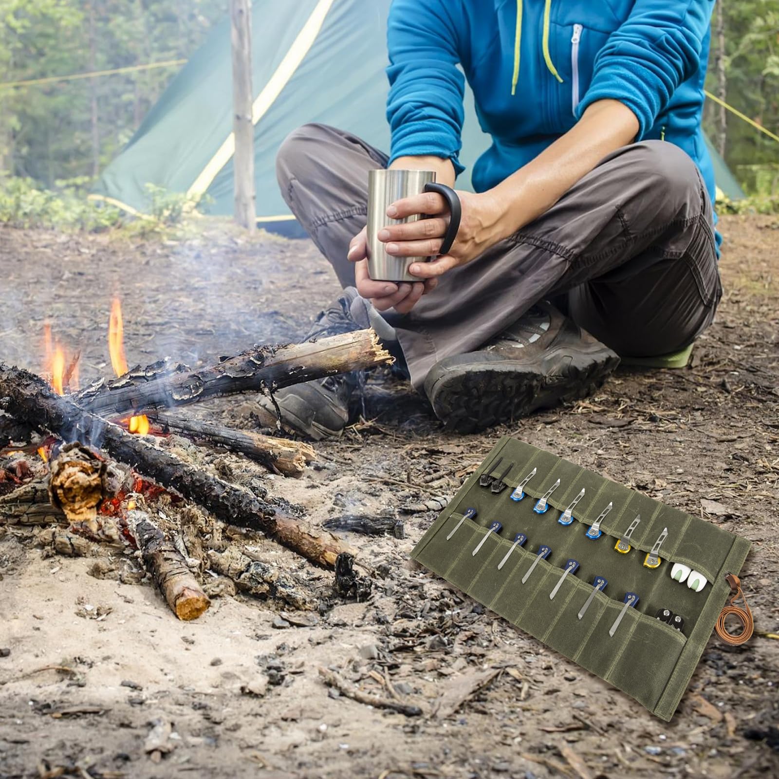 YLZZMDQSZ structured storage compartments keep tools separated and protected.