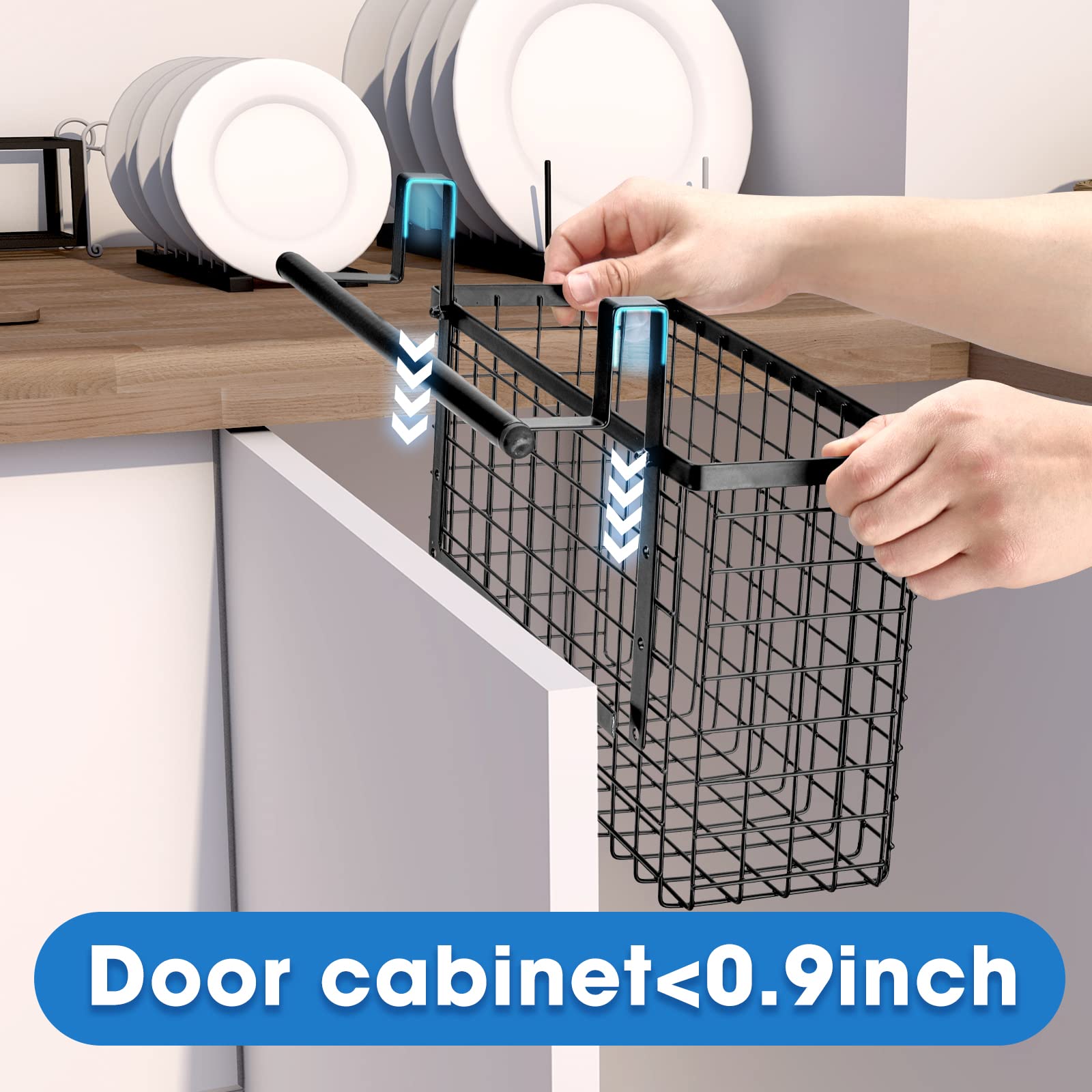 YMCCOOL cabinet-door organizer in rust-resistant steel for durable, long-lasting kitchen storage.