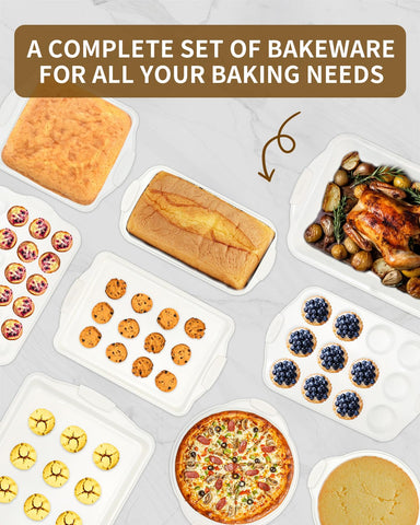 Ymiton baking pans collection stored neatly for space-saving organization