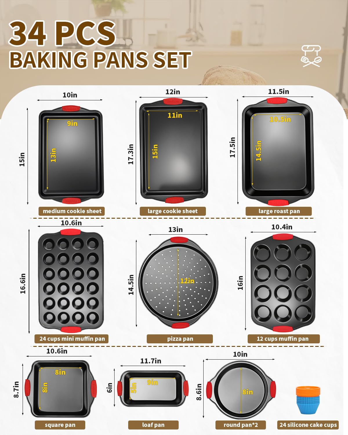Ymiton loaf pan ideal for bread and quick loaf cakes.