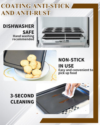 Ymiton 12-cup muffin pan for even rise and simple release