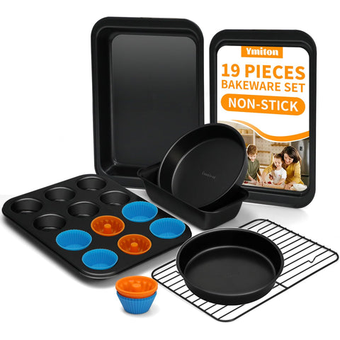 Ymiton nonstick baking pans set for effortless release and quick cleanup