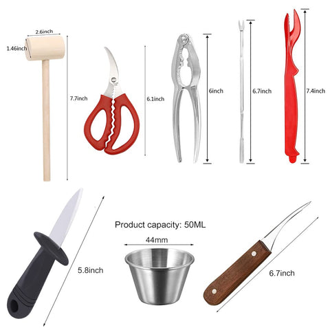 Ymkf Sqqr 32pcs seafood tools set - shellfish forks help extract meat cleanly