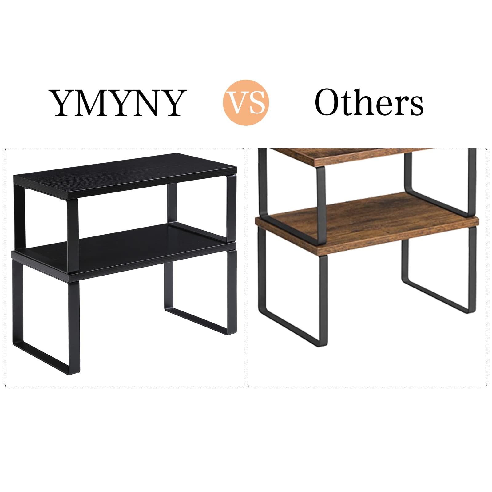 YMYNY matte black frame detail complements kitchen decor.