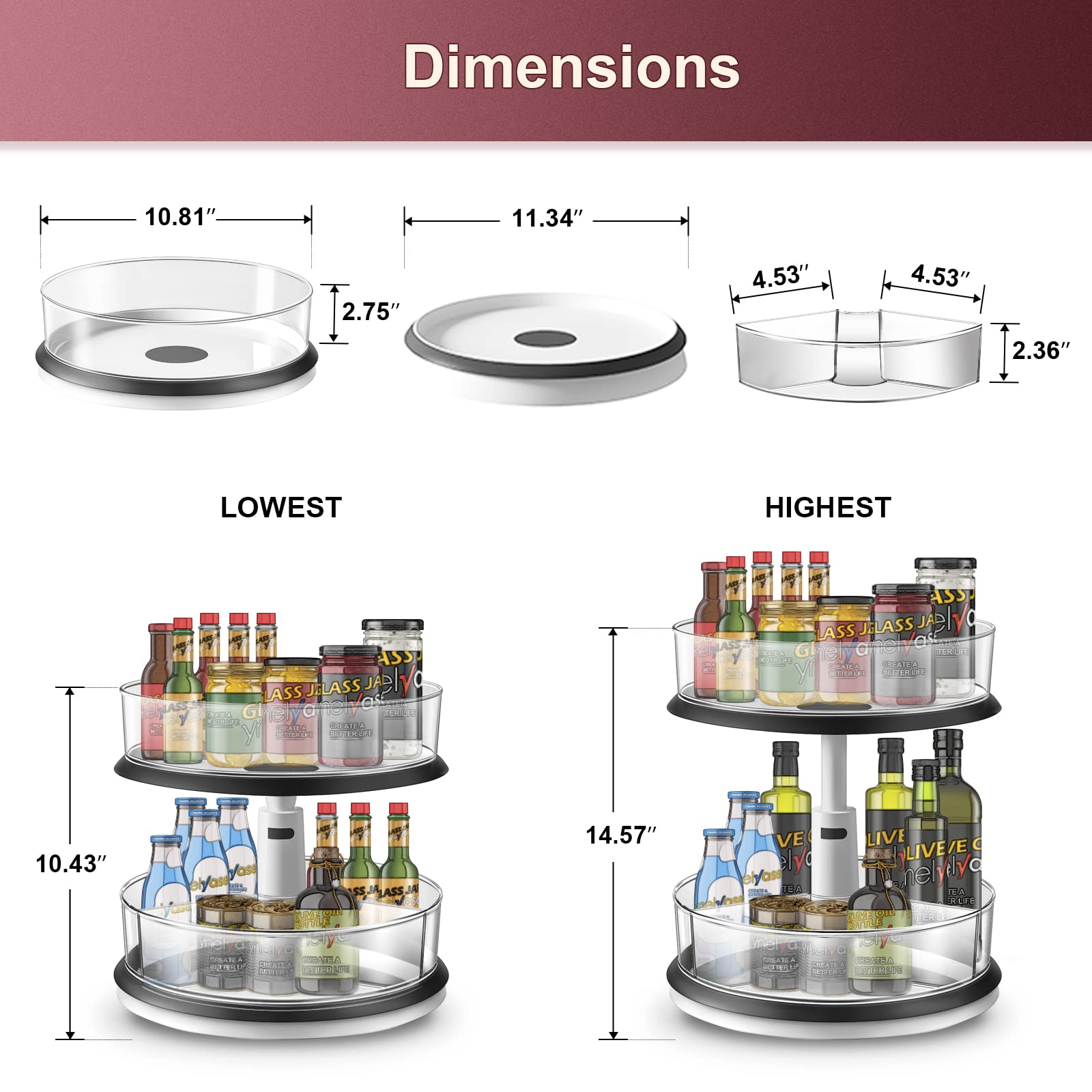 Ynelyase adjustable tray fits lockers for vitamins and meds