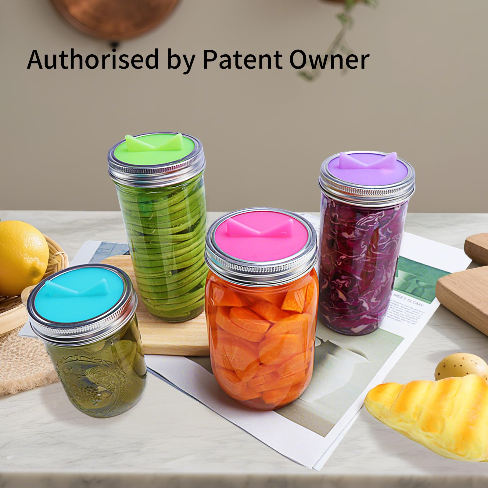 YOBNKU sauerkraut-pounder in crocks and jars supports efficient fermentation prep.