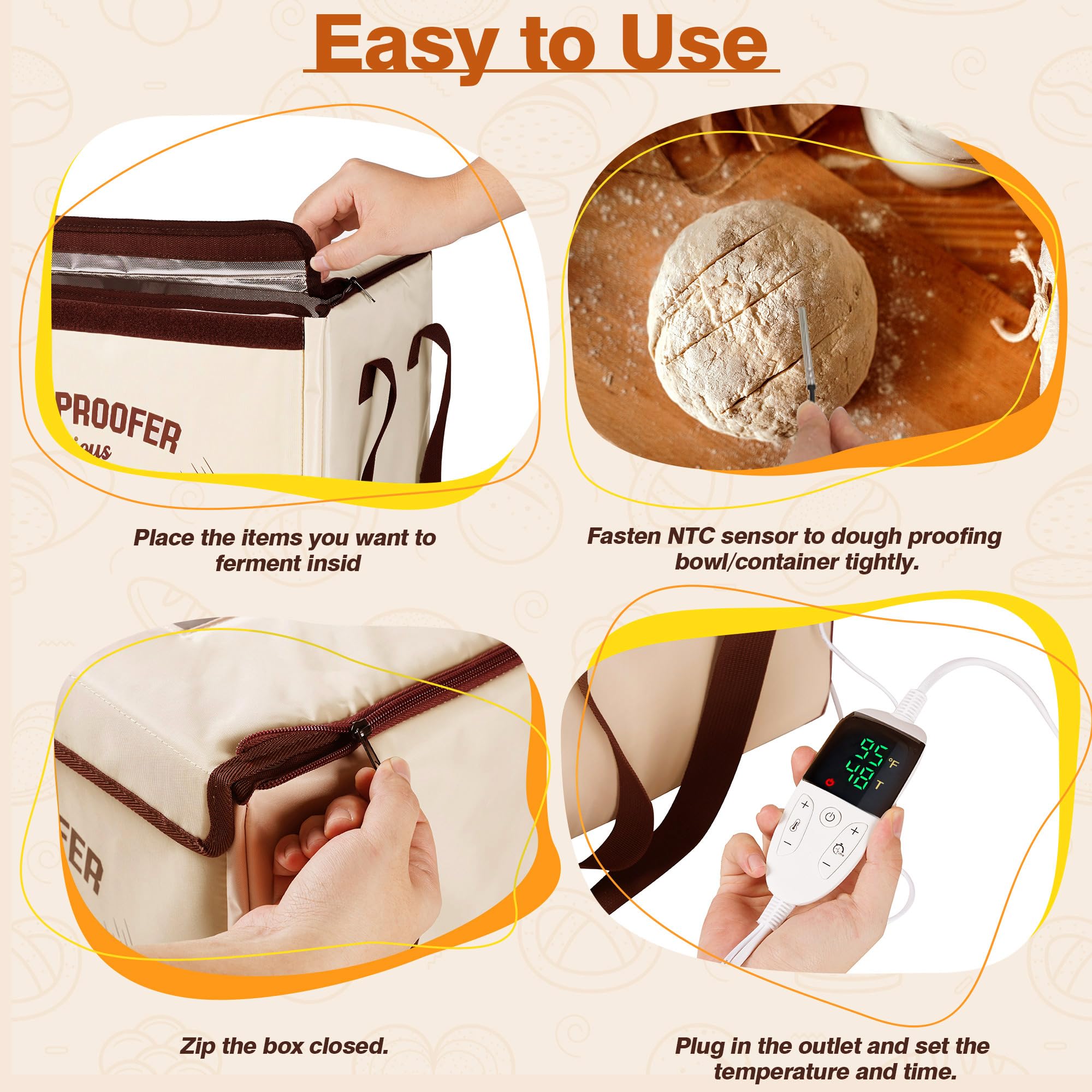 Yocookus proofer with closed lid keeps humidity stable for dough fermentation