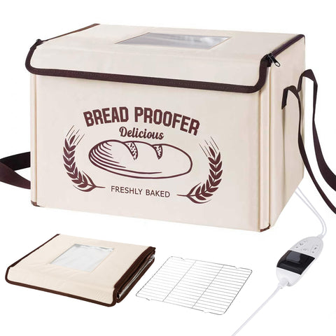 Yocookus folding bread proofer front view showing roomy interior for multiple loaves