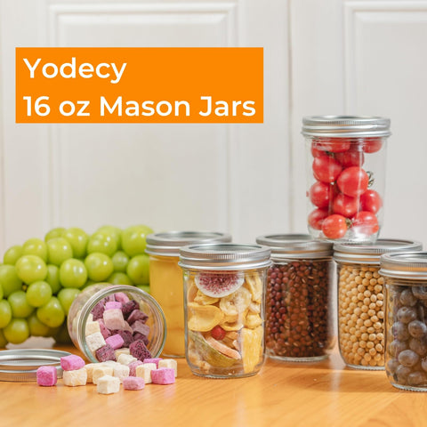 Yodecy clear glass jar is easy to clean and reusable.