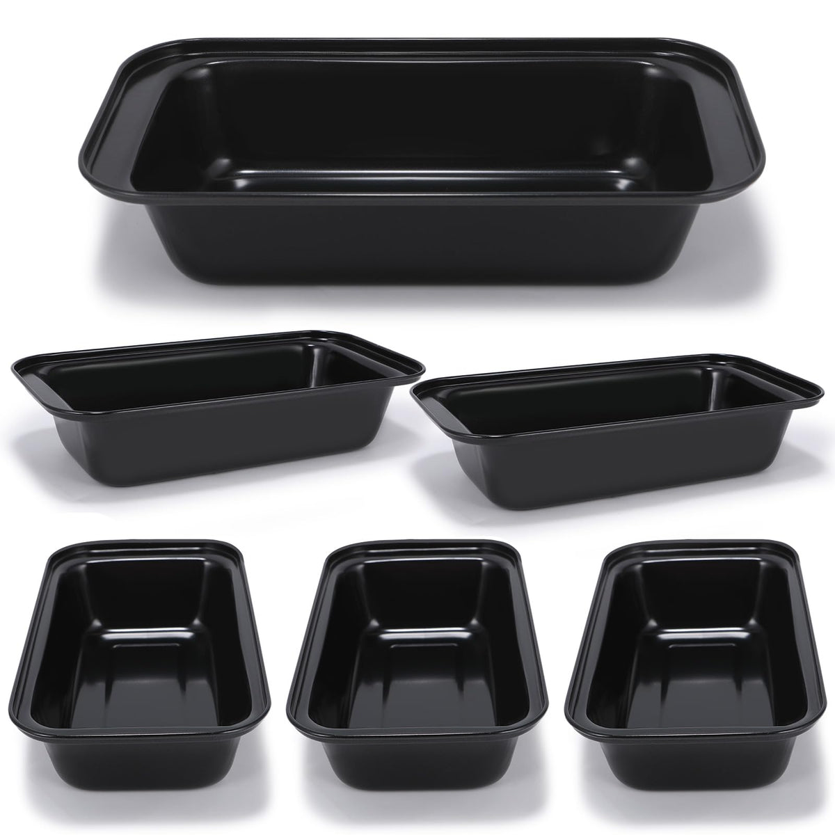 Yoehka 6-pack bread pans set ready for batch baking