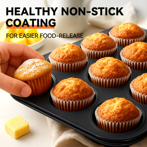 Yoehka dishwasher-safe muffin pan for simple cleanup.