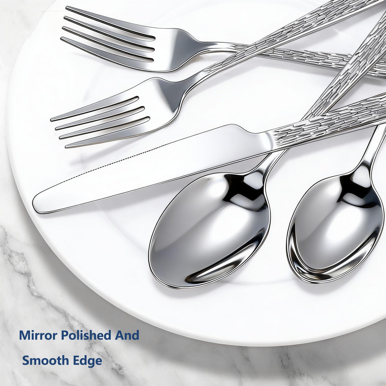 Yoehka tree-pattern handle detail adds texture and sophistication.