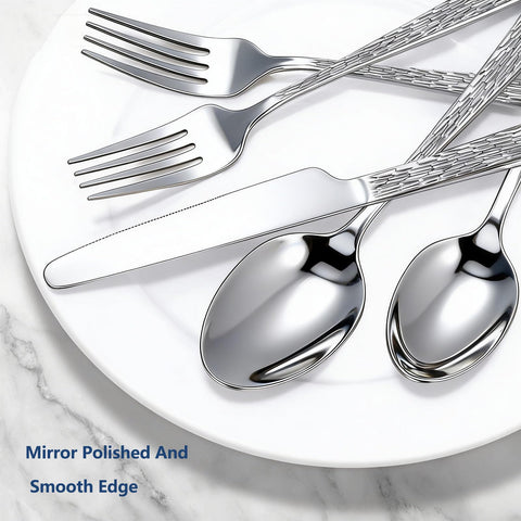 Yoehka tree-pattern handle detail adds texture and sophistication.