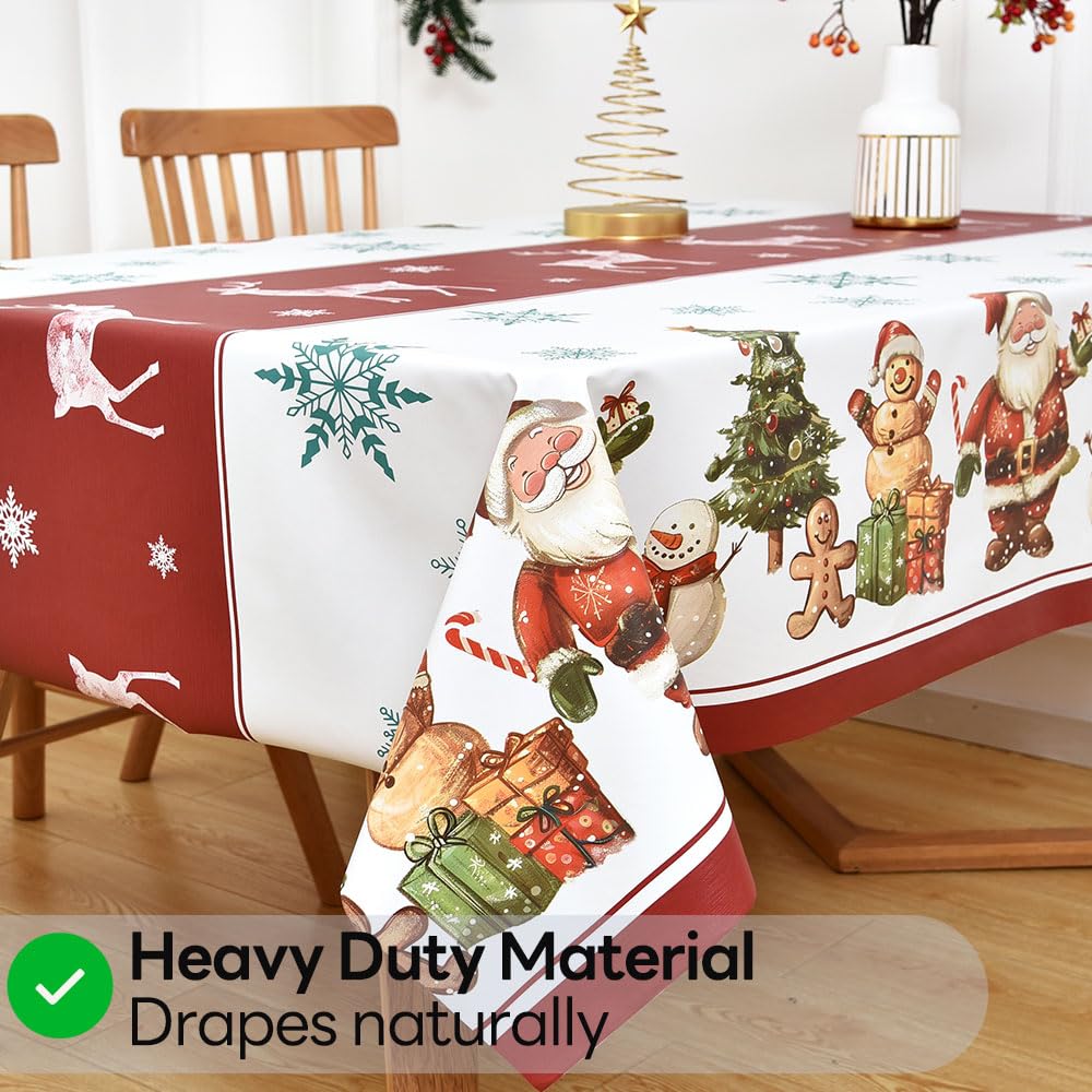 Yofori tablecloth with elegant red finish and drape.