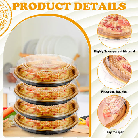 Yoiemivy 24-pack food-grade plastic pie carriers for safe serving