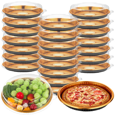 Yoiemivy 9-inch disposable pie carrier with clear lid for easy transport