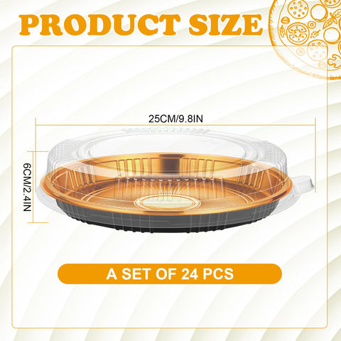 Yoiemivy round 9-inch pie tray with clear lid ideal for parties