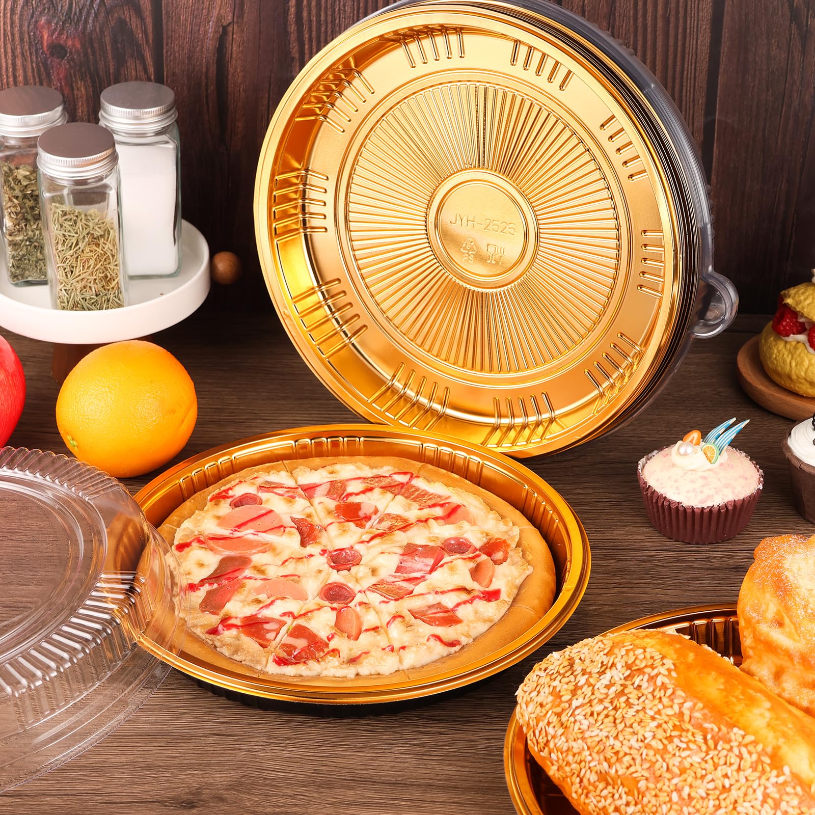 Yoiemivy sturdy plastic pie plate protects fillings during transport