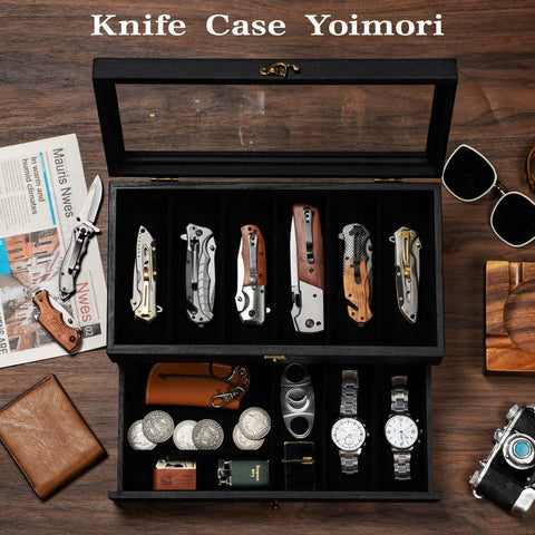 Yoimori compact display box shown on a shelf for easy access