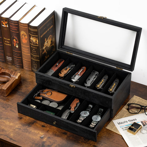 Yoimori two-layer design keeps knives safely and neatly stored