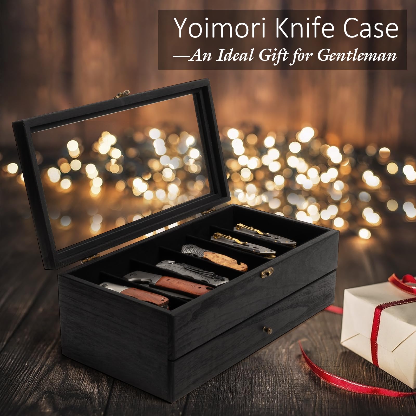 Yoimori rustic black finish enhances any room setup