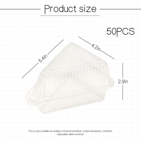 Yoiyini pie slice containers with easy-open lid for quick access to cake slices.