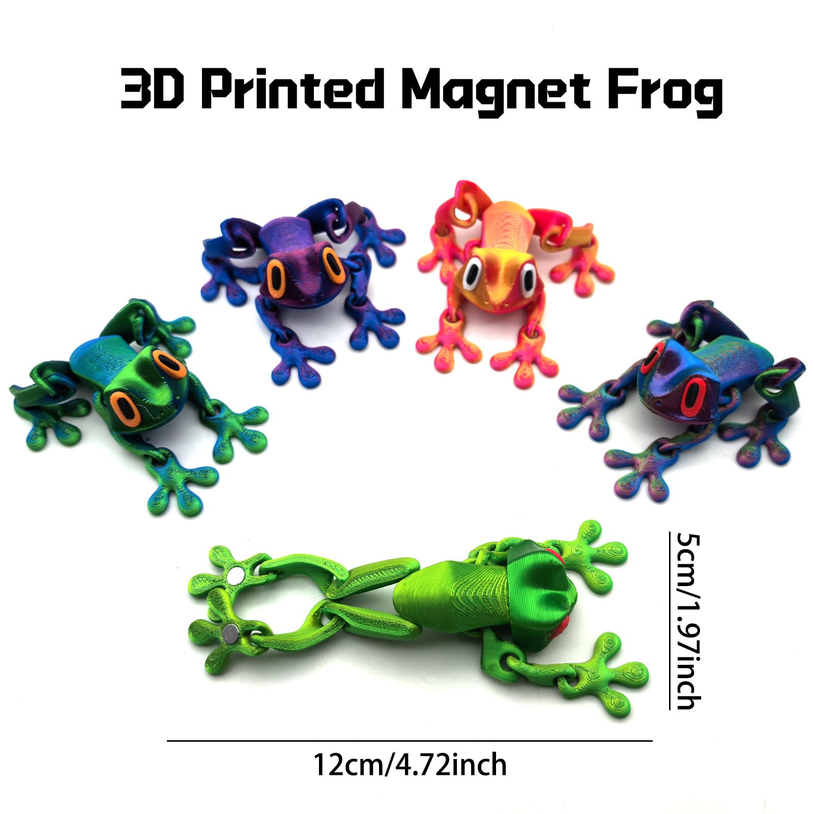 YOKUSHI realistic 3D frog magnets with magnetic feet attach firmly to metal surfaces.