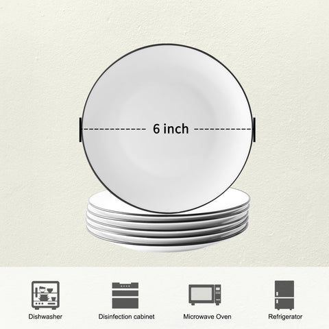 YOLIFE 6inch plate for pie and snacks, compact and versatile