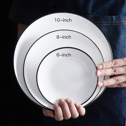 YOLIFE ceramic plates set of six for everyday dining