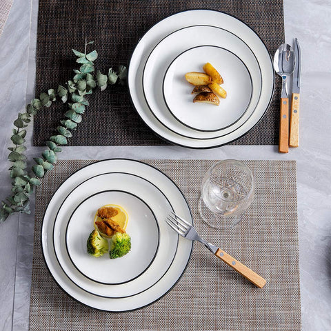 YOLIFE dishwasher-safe porcelain plate for easy cleanup