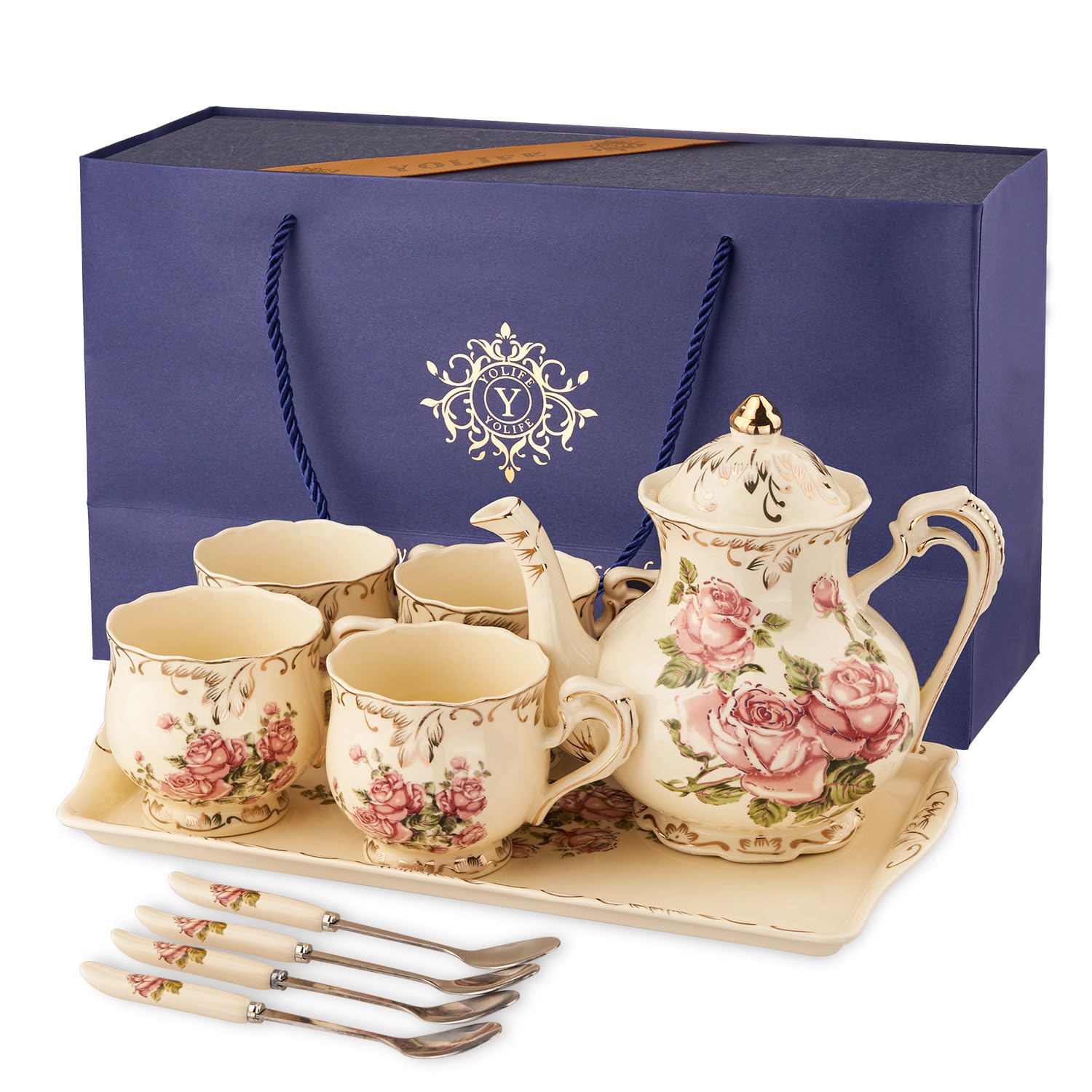 YOLIFE daily-use porcelain set is easy to hand-clean and suitable for family gatherings